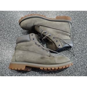 Timberland Waterproof Nubuck Boots Boys 7 UK 6.5 Gray Hiking Outdoor Waterproof‎